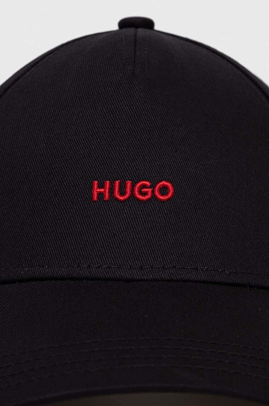 HUGO czapka z daszkiem bawełniana 50508845 czarny SS24