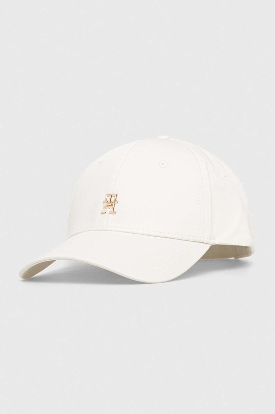 Tommy Hilfiger czapka z daszkiem bawełniana bawełna beżowy AW0AW15772