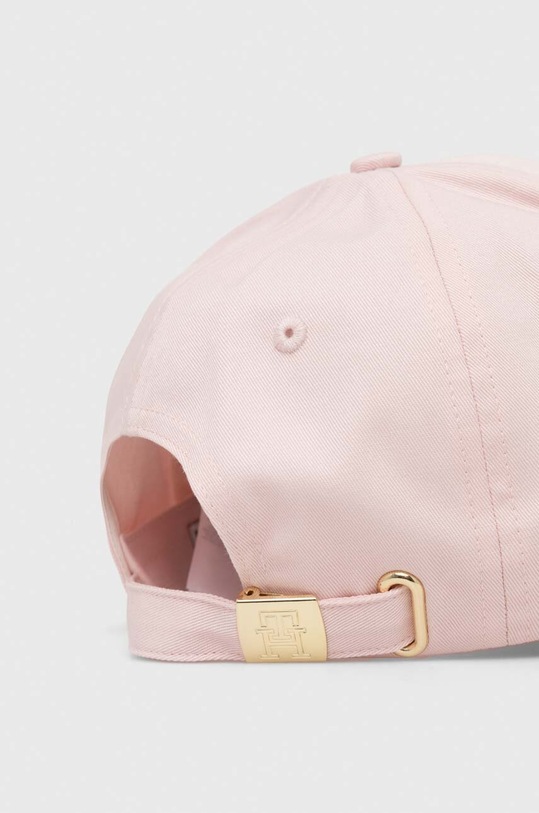 Akcesoria Tommy Hilfiger czapka z daszkiem bawełniana AW0AW15772 różowy