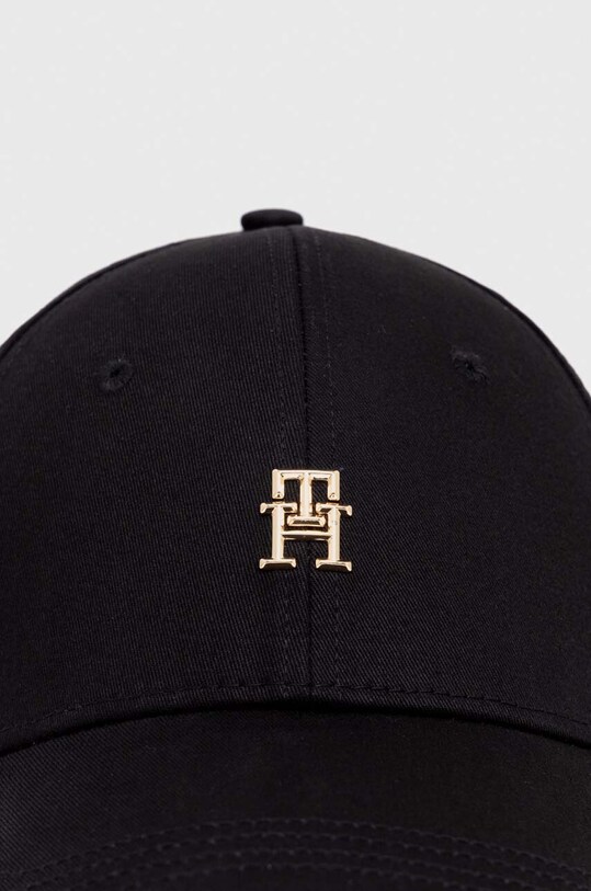 Bavlnená šiltovka Tommy Hilfiger AW0AW15772 čierna SS24