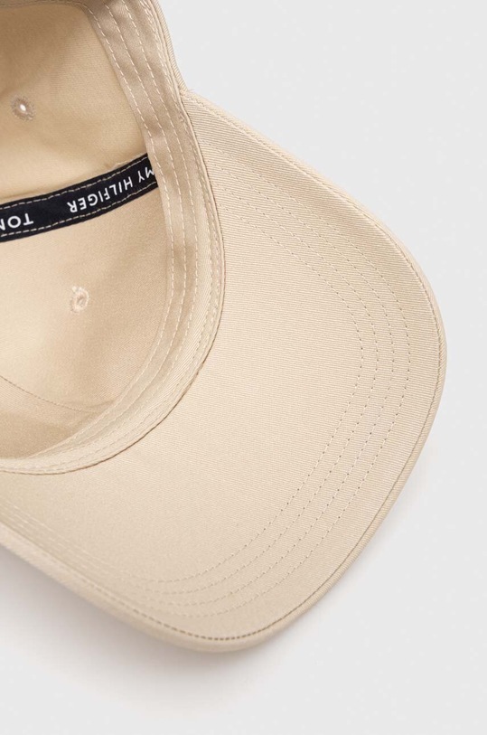 Tommy Hilfiger czapka z daszkiem bawełniana beżowy AW0AW15785