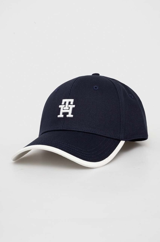 Bavlněná baseballová čepice Tommy Hilfiger bavlna námořnická modř AW0AW15786