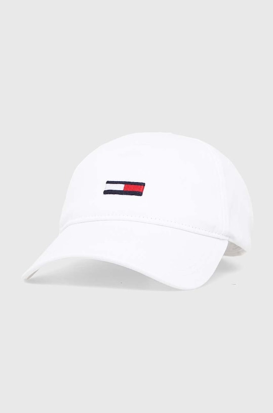Tommy Jeans czapka z daszkiem bawełniana aplikacja biały AW0AW15842
