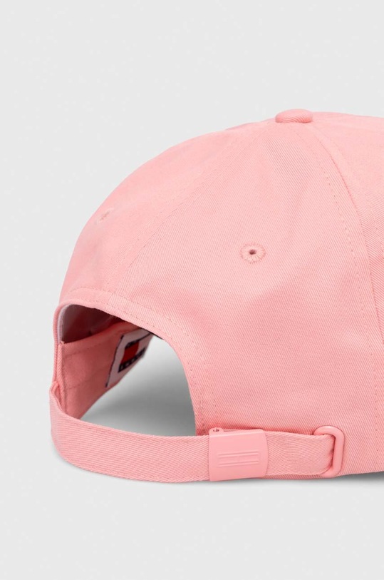 Akcesoria Tommy Jeans czapka z daszkiem bawełniana AW0AW15842 różowy