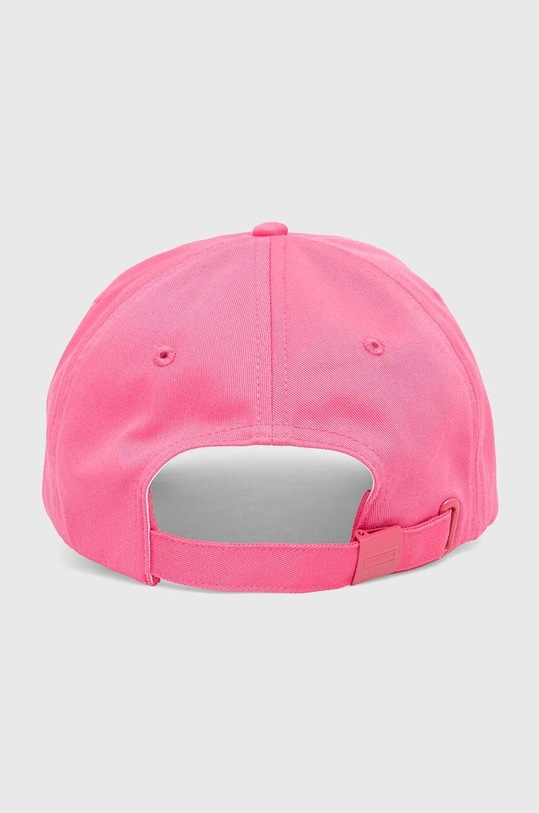 Akcesoria Tommy Jeans czapka z daszkiem bawełniana AW0AW15842 różowy