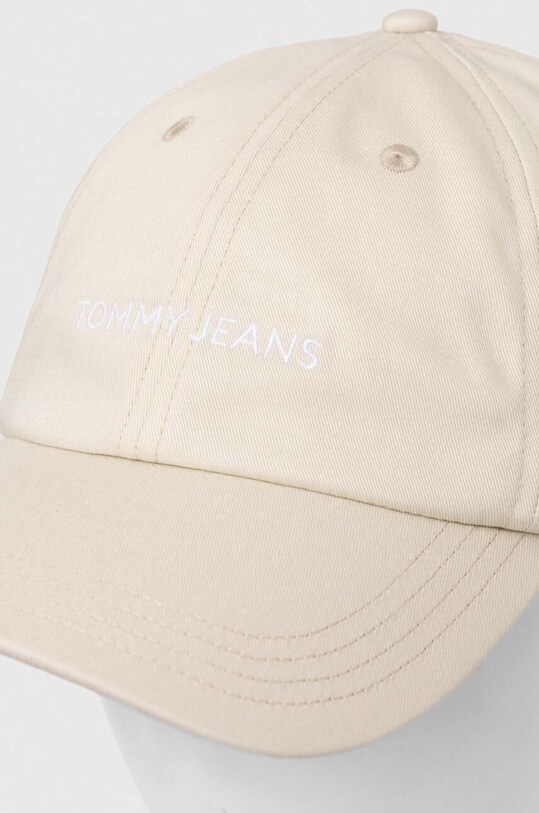 Bavlněná baseballová čepice Tommy Jeans AW0AW15845 béžová SS24