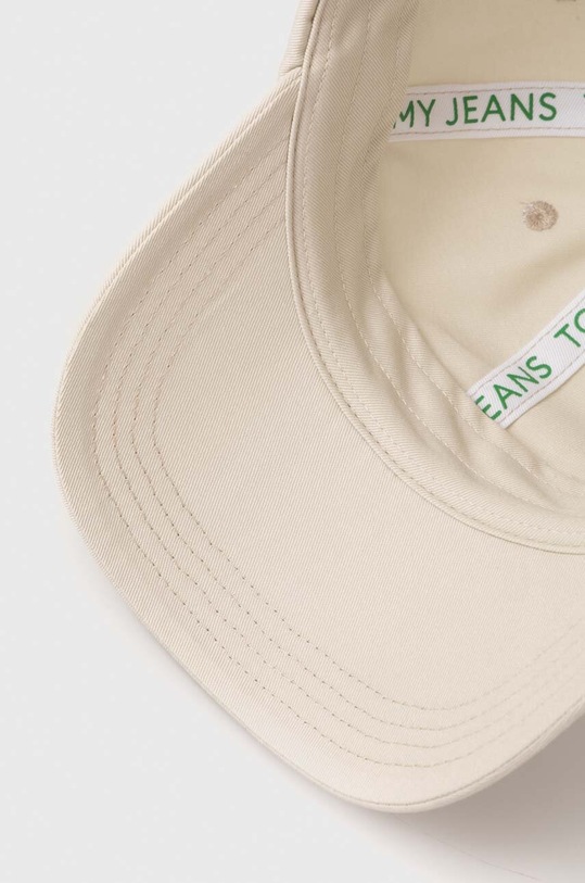 Bavlněná baseballová čepice Tommy Jeans béžová AW0AW15845