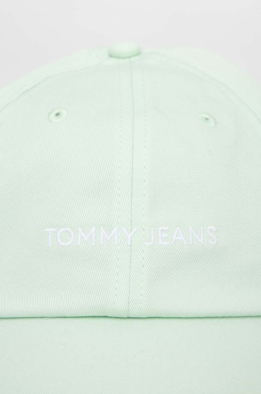 Tommy Jeans șapcă de baseball din bumbac AW0AW15845 verde SS24