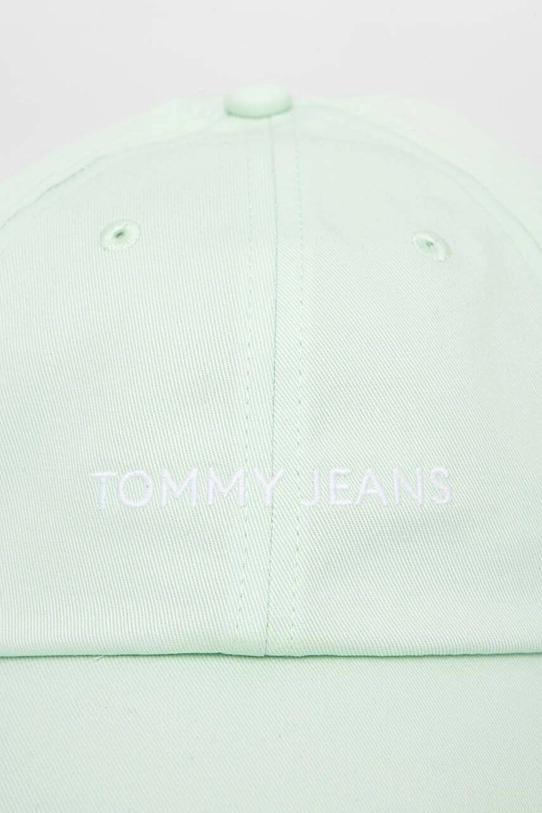 Tommy Jeans czapka z daszkiem bawełniana AW0AW15845 zielony SS24