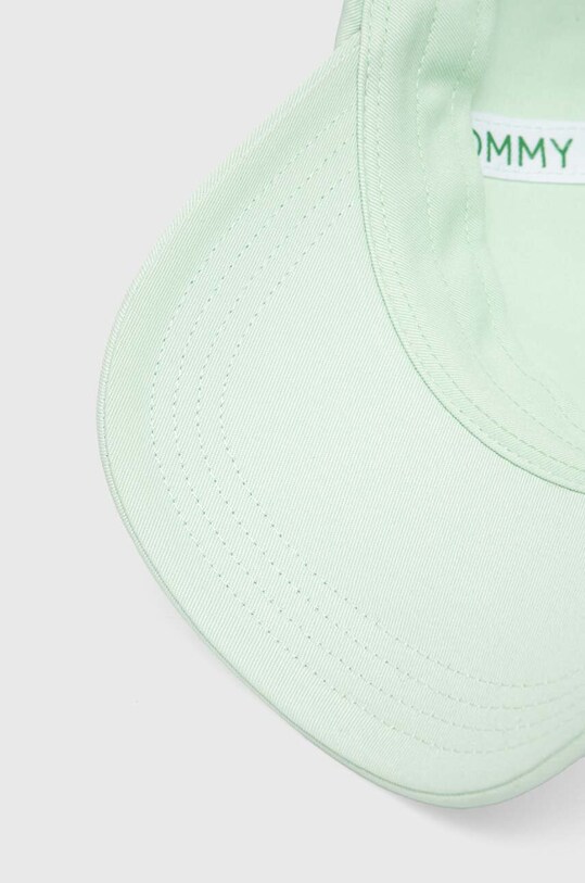 Tommy Jeans șapcă de baseball din bumbac verde AW0AW15845