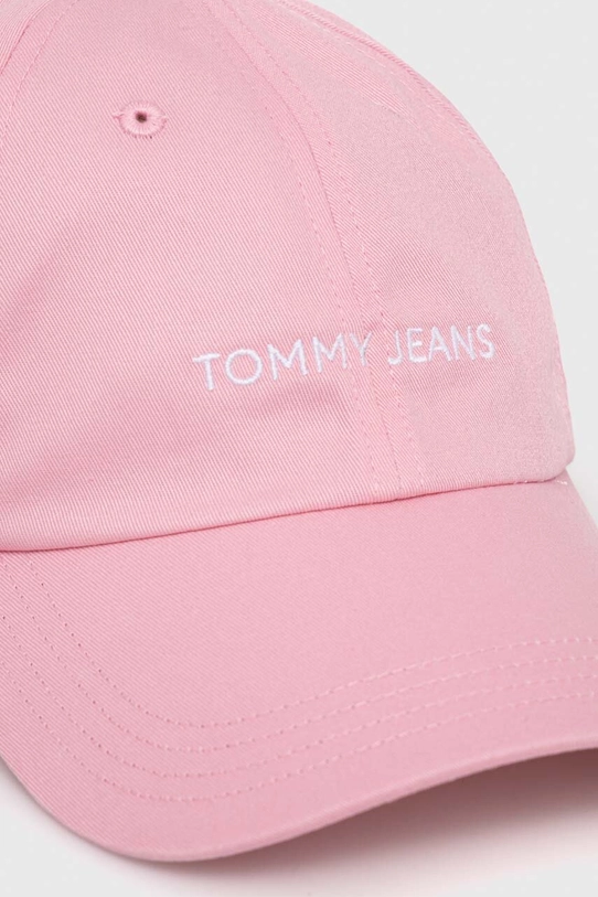 Tommy Jeans șapcă de baseball din bumbac AW0AW15845 roz SS24