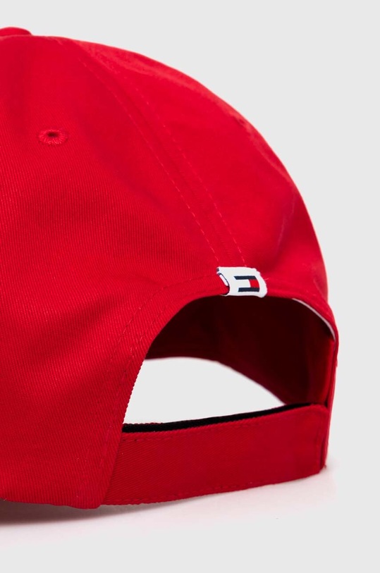 Akcesoria Tommy Jeans czapka z daszkiem bawełniana AW0AW15845 czerwony