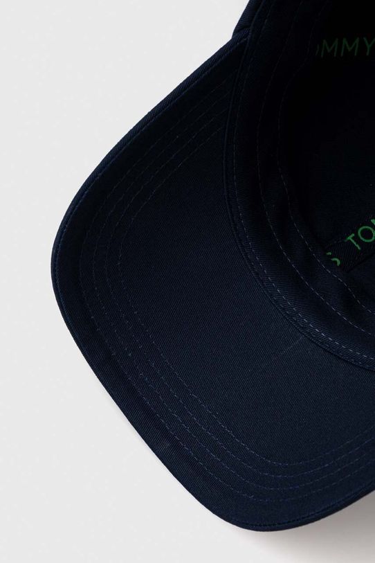 Tommy Jeans czapka z daszkiem bawełniana granatowy AW0AW15845