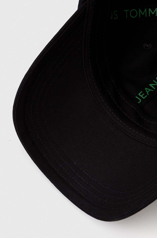 Bavlněná baseballová čepice Tommy Jeans černá AW0AW15845