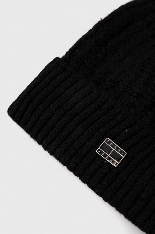 Accesorii Tommy Jeans căciulă din amestec de lână AW0AW15846 negru