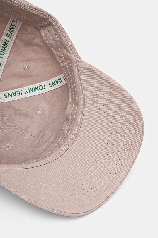 Βαμβακερό καπέλο του μπέιζμπολ Tommy Jeans ροζ AW0AW15848