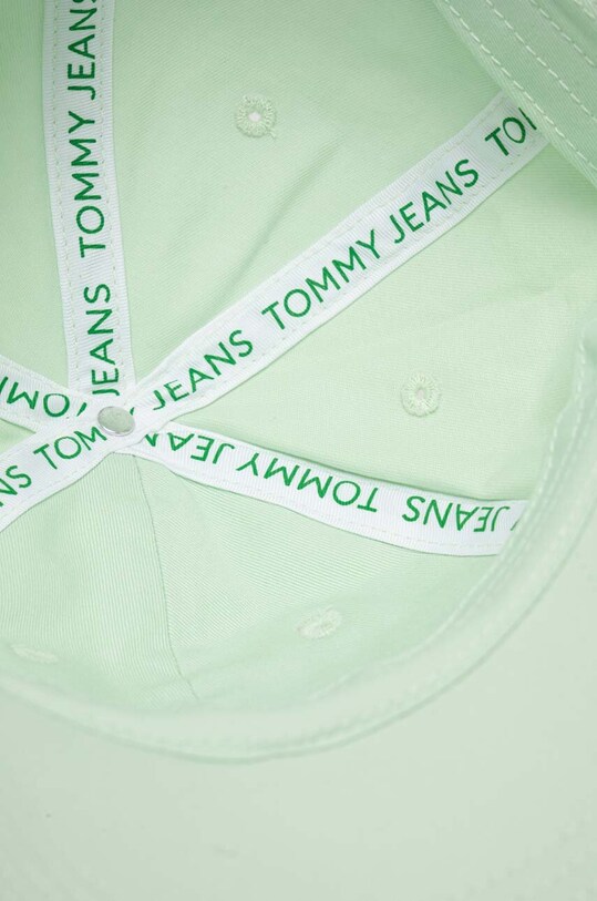 Tommy Jeans șapcă de baseball din bumbac verde AW0AW15848