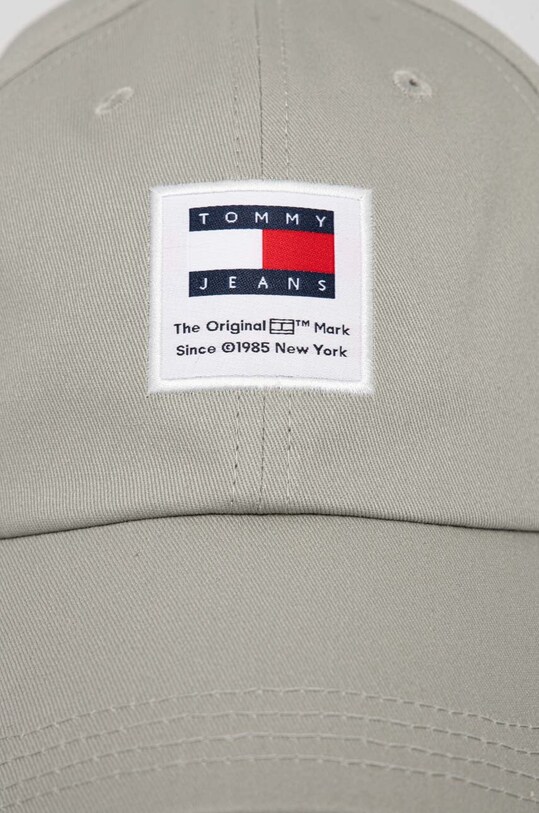 Tommy Jeans șapcă de baseball din bumbac AW0AW16117 verde SS24