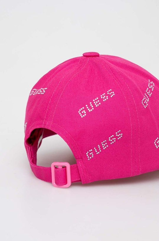 Akcesoria Guess czapka z daszkiem bawełniana V4RZ03.WFKN0 różowy
