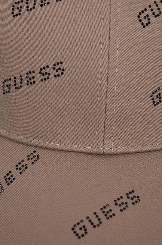 Guess czapka z daszkiem bawełniana V4RZ03.WFKN0 brązowy SS24