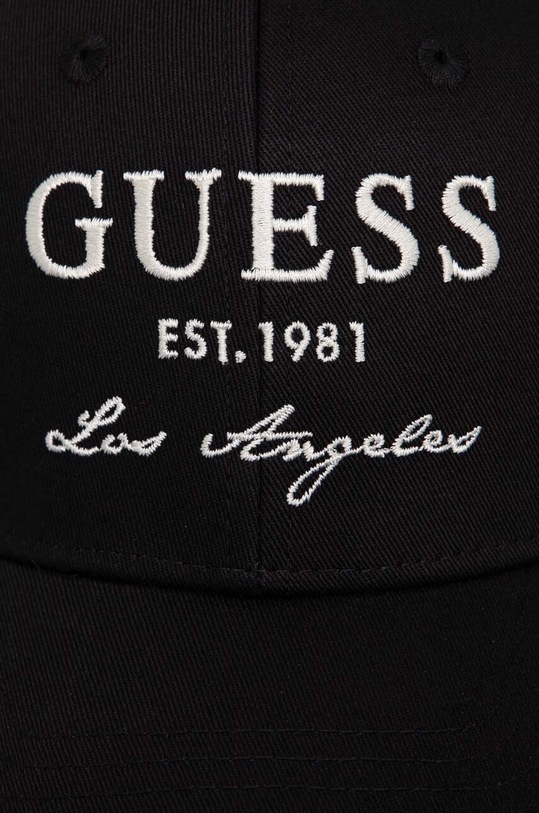 Guess czapka z daszkiem bawełniana V4RZ01.WFKN0 czarny SS24