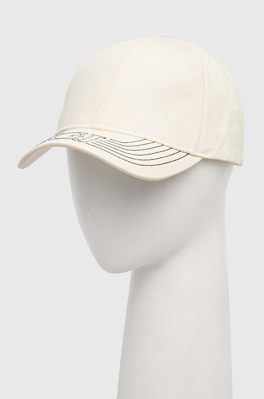 Бавовняна бейсболка Guess аплікація бежевий V4RZ02.WFKN0
