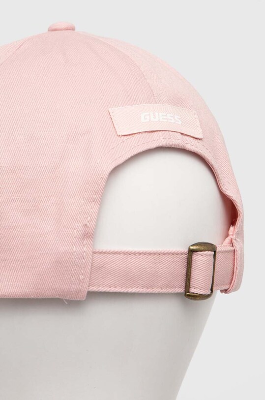 Αξεσουάρ Βαμβακερό καπέλο του μπέιζμπολ Guess V4RZ02.WFKN0 ροζ