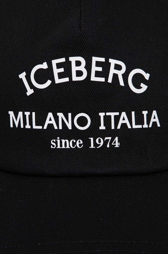 Бавовняна бейсболка Iceberg 7104.6920 чорний SS25