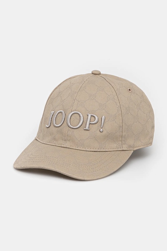 Joop! czapka z daszkiem bawełniana wzorzyste beżowy 30042024