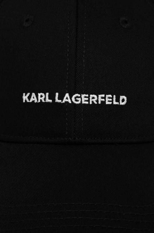 Akcesoria Karl Lagerfeld czapka z daszkiem bawełniana 240W3408 czarny