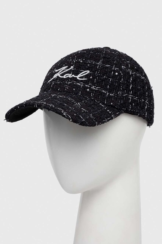 Karl Lagerfeld czapka z daszkiem pozostałe czarny 240W3414