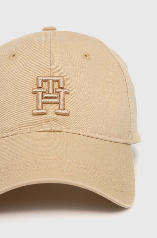 Tommy Hilfiger czapka z daszkiem bawełniana AW0AW16170 beżowy SS24