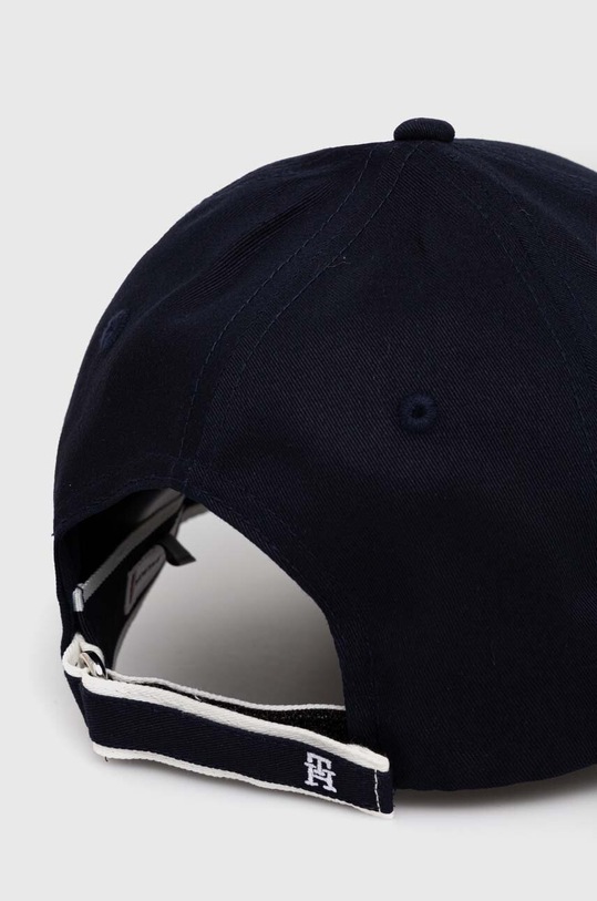 Akcesoria Tommy Hilfiger czapka z daszkiem bawełniana AW0AW16177 granatowy