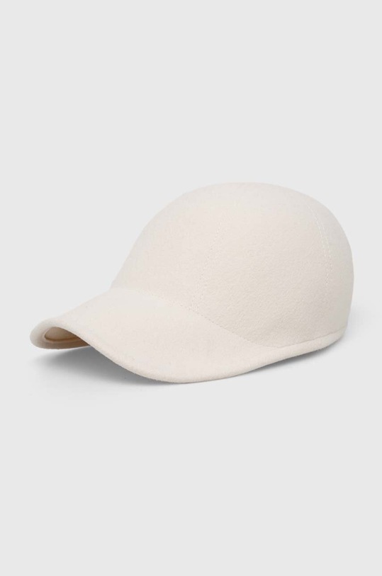 MAX&Co. cappello con visiera in cotone lana beige 2416571036200