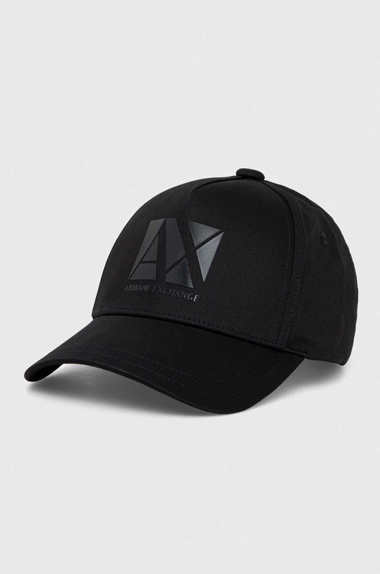 Armani Exchange czapka z daszkiem bawełniana aplikacja czarny 944200.4R100