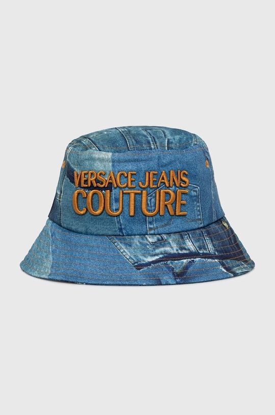 Bavlnený klobúk Versace Jeans Couture bavlna modrá 76HAZK06.ZG266