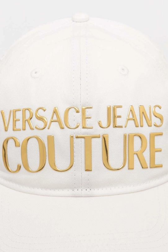 Versace Jeans Couture șapcă de baseball din bumbac 76HAZK32.ZG207 alb SS24