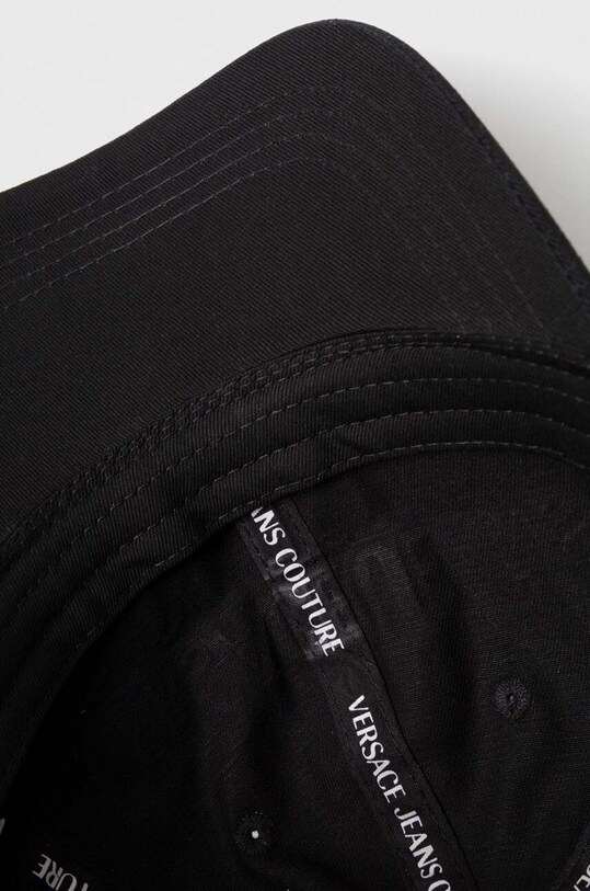Versace Jeans Couture czapka z daszkiem bawełniana czarny 76HAZK32.ZG207