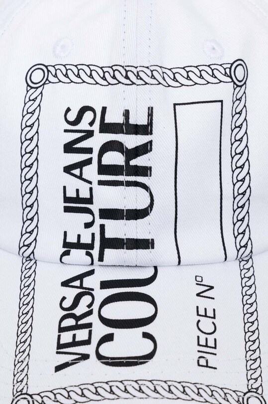 Βαμβακερό καπέλο του μπέιζμπολ Versace Jeans Couture 76HAZK34.ZG271 λευκό SS24