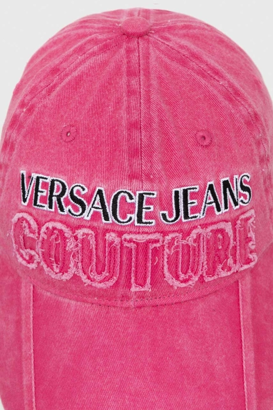 Versace Jeans Couture czapka z daszkiem bawełniana 76HAZK37.ZG274 różowy SS24