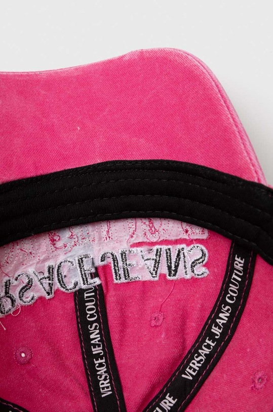 Bavlněná baseballová čepice Versace Jeans Couture růžová 76HAZK37.ZG274