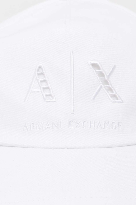 Памучна шапка с козирка Armani Exchange 944206.4R108 бял SS24