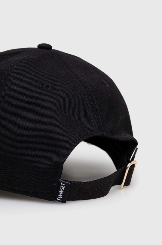 Akcesoria Twinset czapka z daszkiem bawełniana 241TO5150 czarny