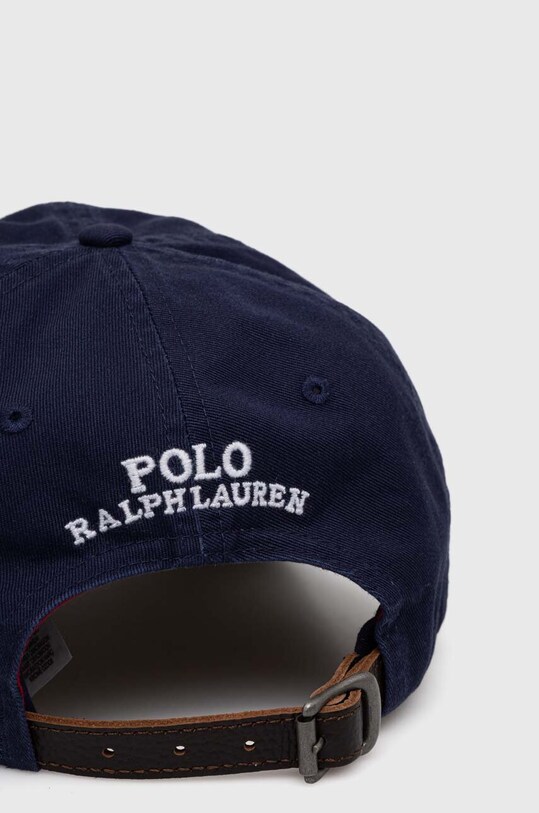 Akcesoria Polo Ralph Lauren czapka z daszkiem bawełniana 211949925 granatowy