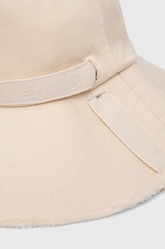 Bavlněná čepice Calvin Klein K60K611725 béžová SS24