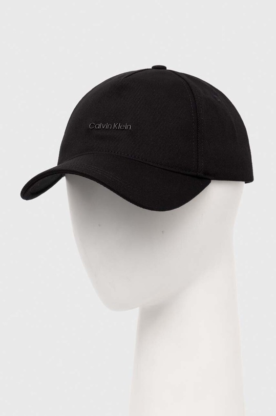 Bavlněná baseballová čepice Calvin Klein bavlna černá K60K611905