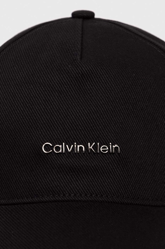 Bavlněná baseballová čepice Calvin Klein K60K611905 černá SS24
