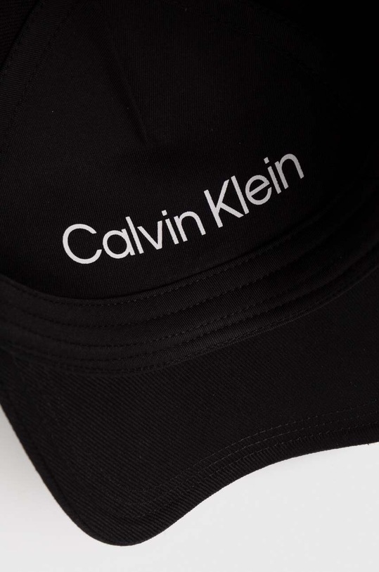 Bavlněná baseballová čepice Calvin Klein černá K60K611905