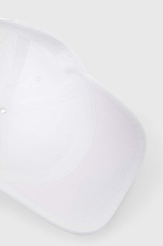 Calvin Klein czapka z daszkiem bawełniana biały K60K611999