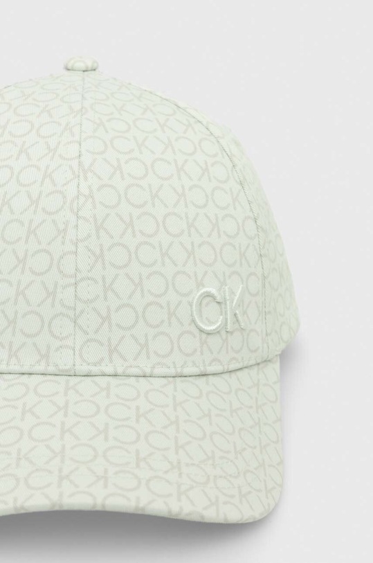 Bavlněná baseballová čepice Calvin Klein K60K611999 zelená SS24
